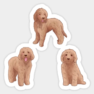 Cute Golden Doodle art pack Sticker